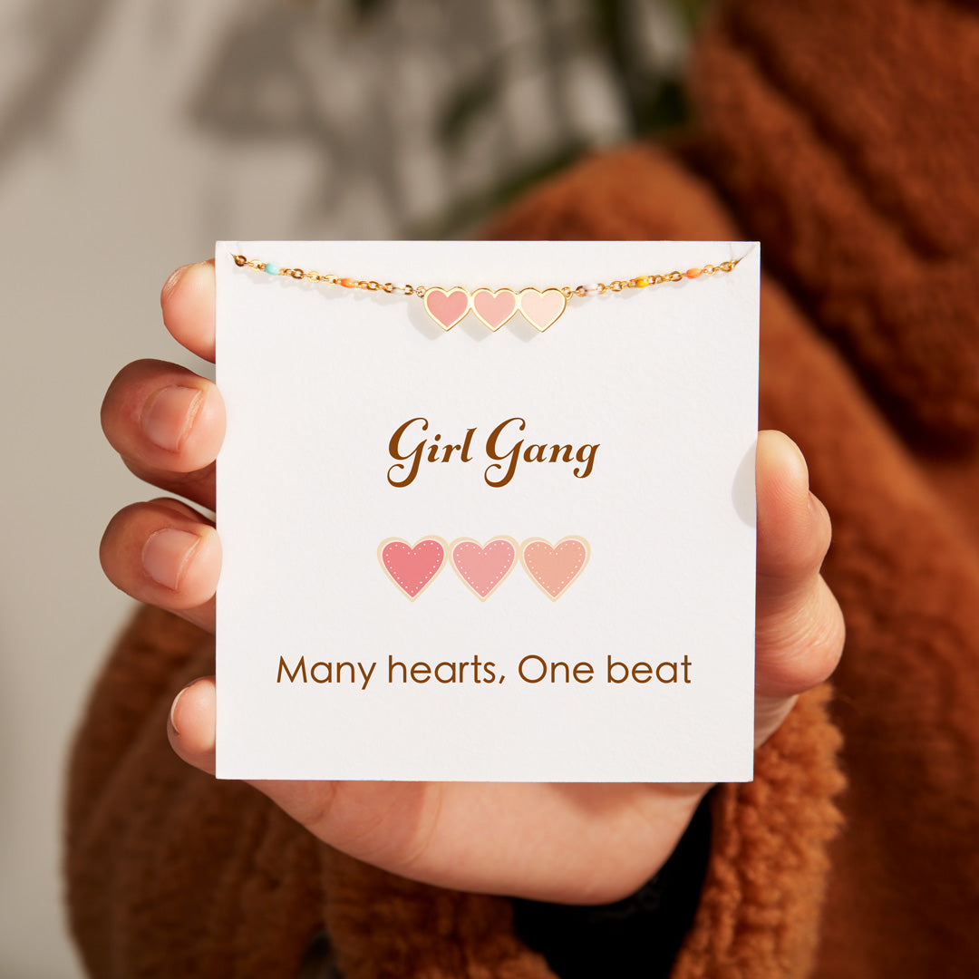 Girl Gang Triple Heart Friendship Bracelet