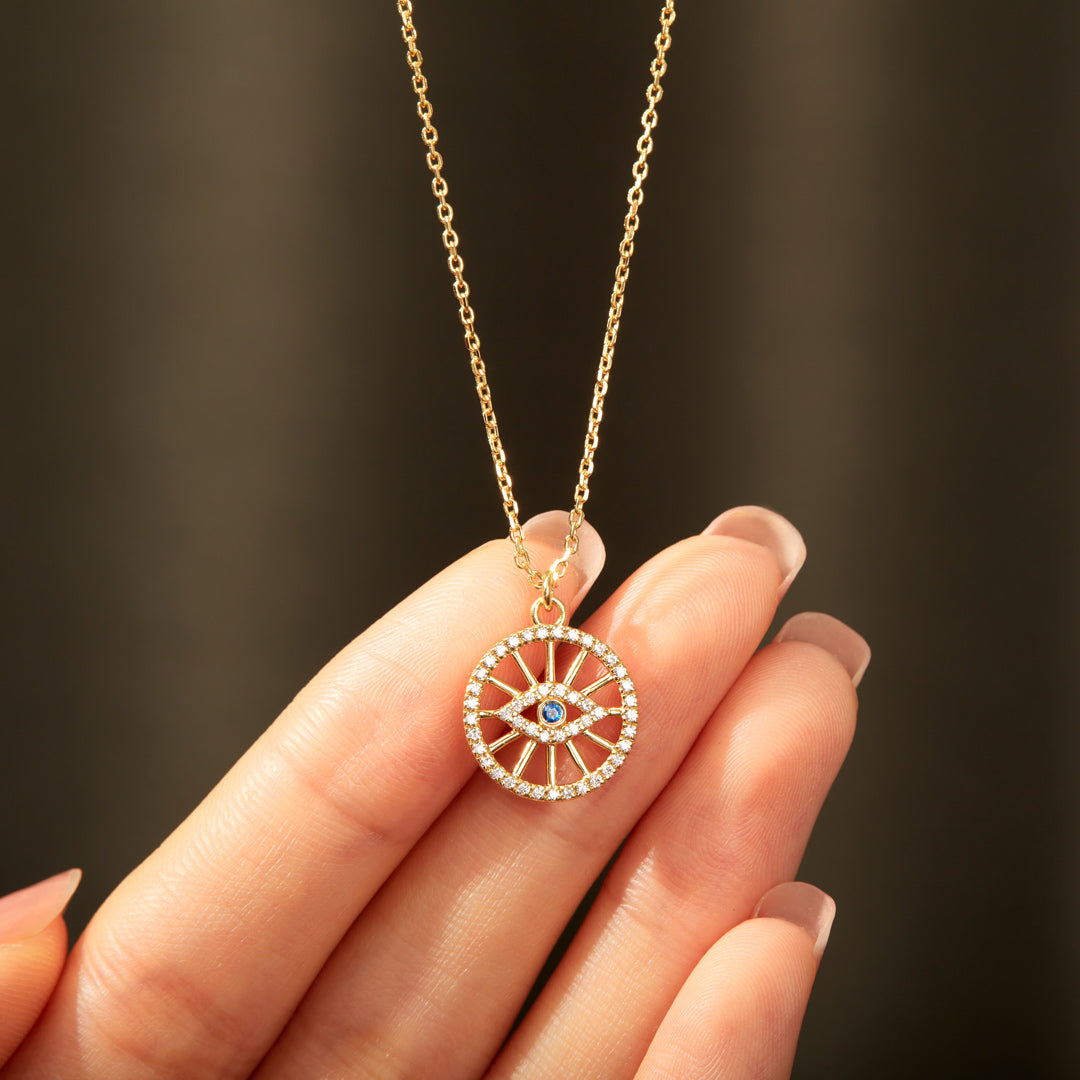 You Are My Sunshine Evil Eye Necklace