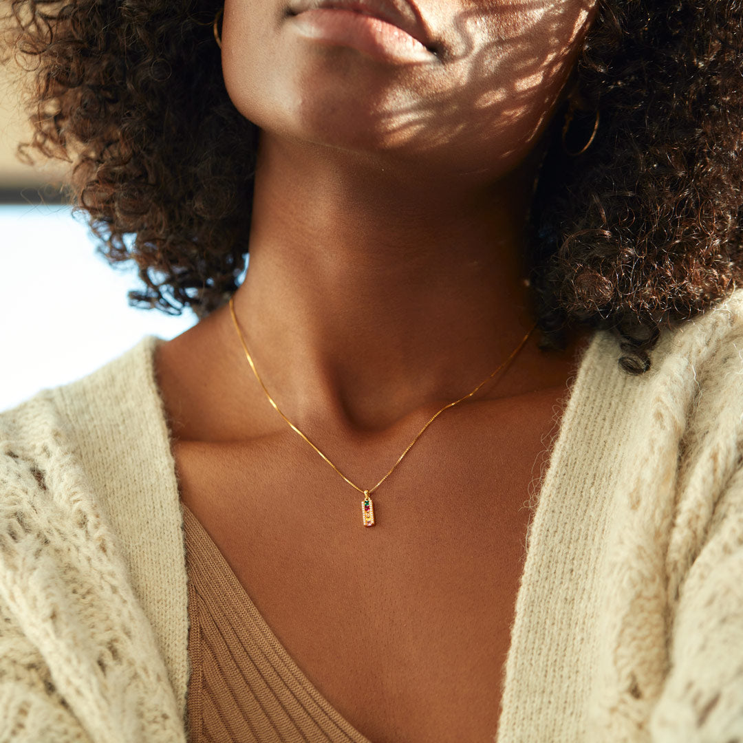 Pillar Of Strength Rectangle Necklace