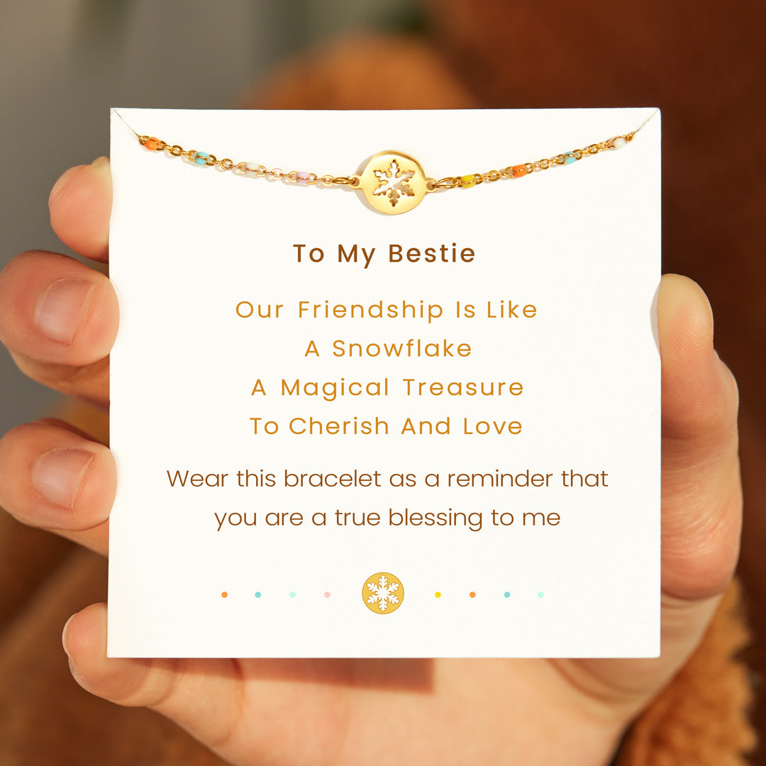 Our Friendship Is Like A Snowflake Bracelet