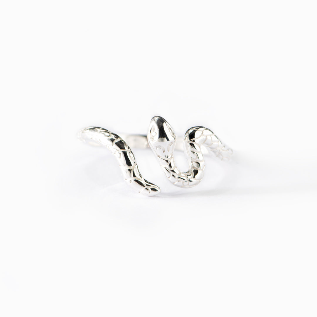 Let Go & Have Faith Snake Ring