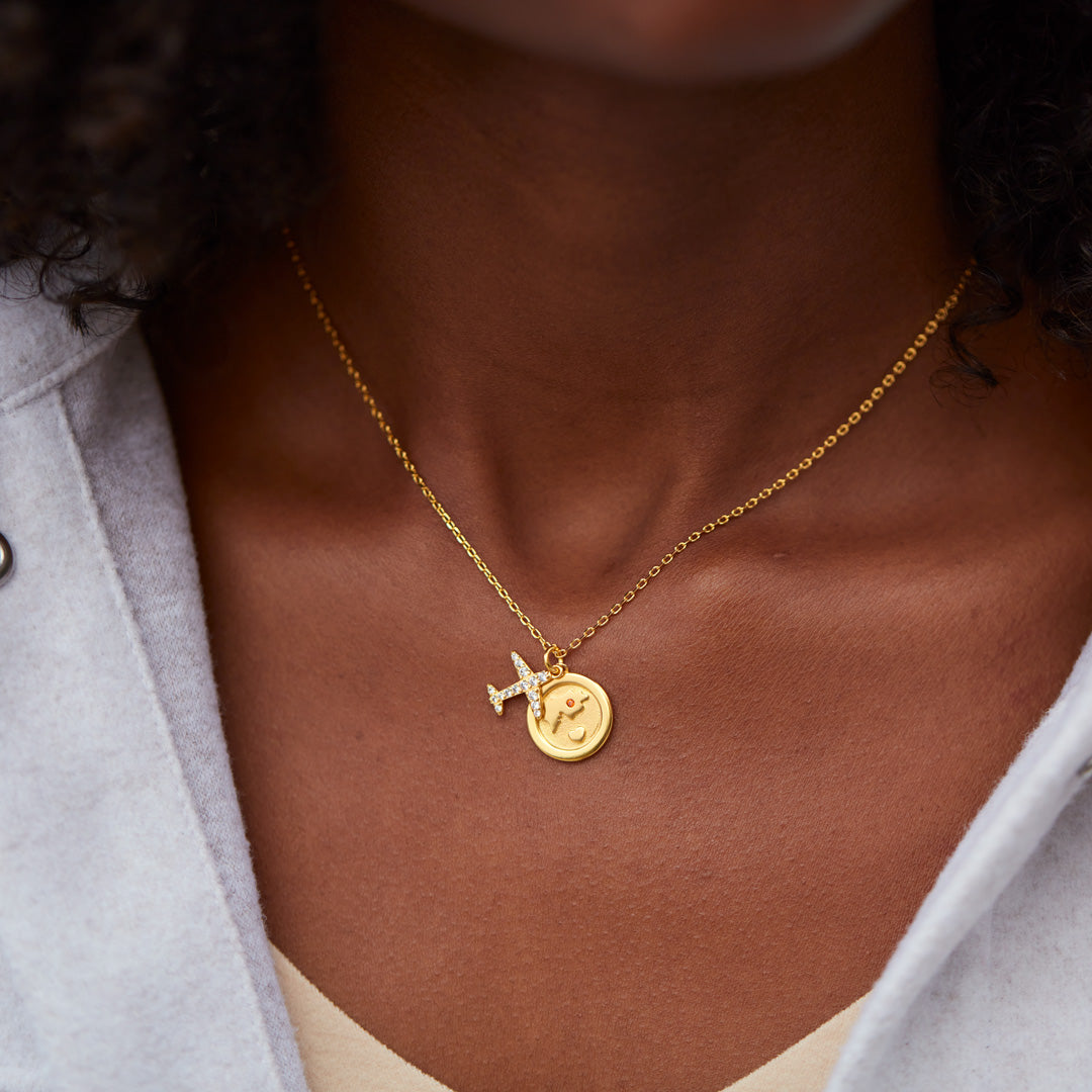 My Love Will Follow Wanderlust Necklace