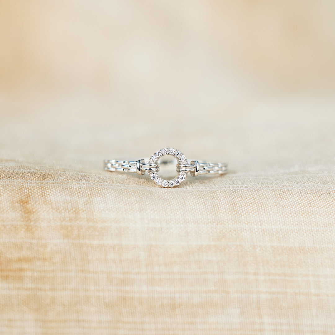 I Will Be With You Pavé Open Circle Ring