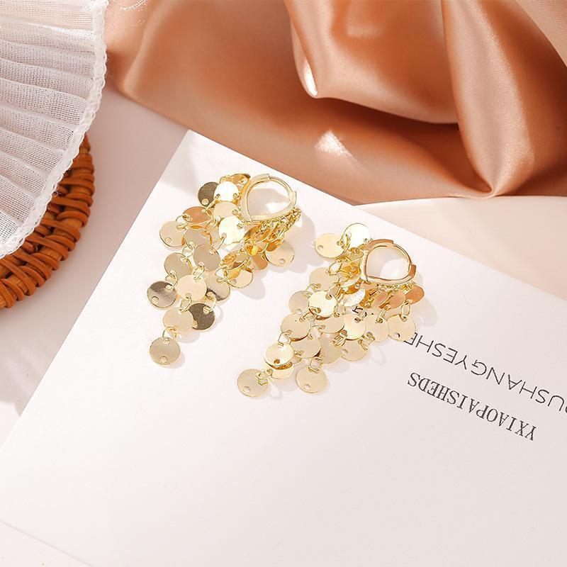 Drop-shaped Sequin Earrings Long Tassel Earrings