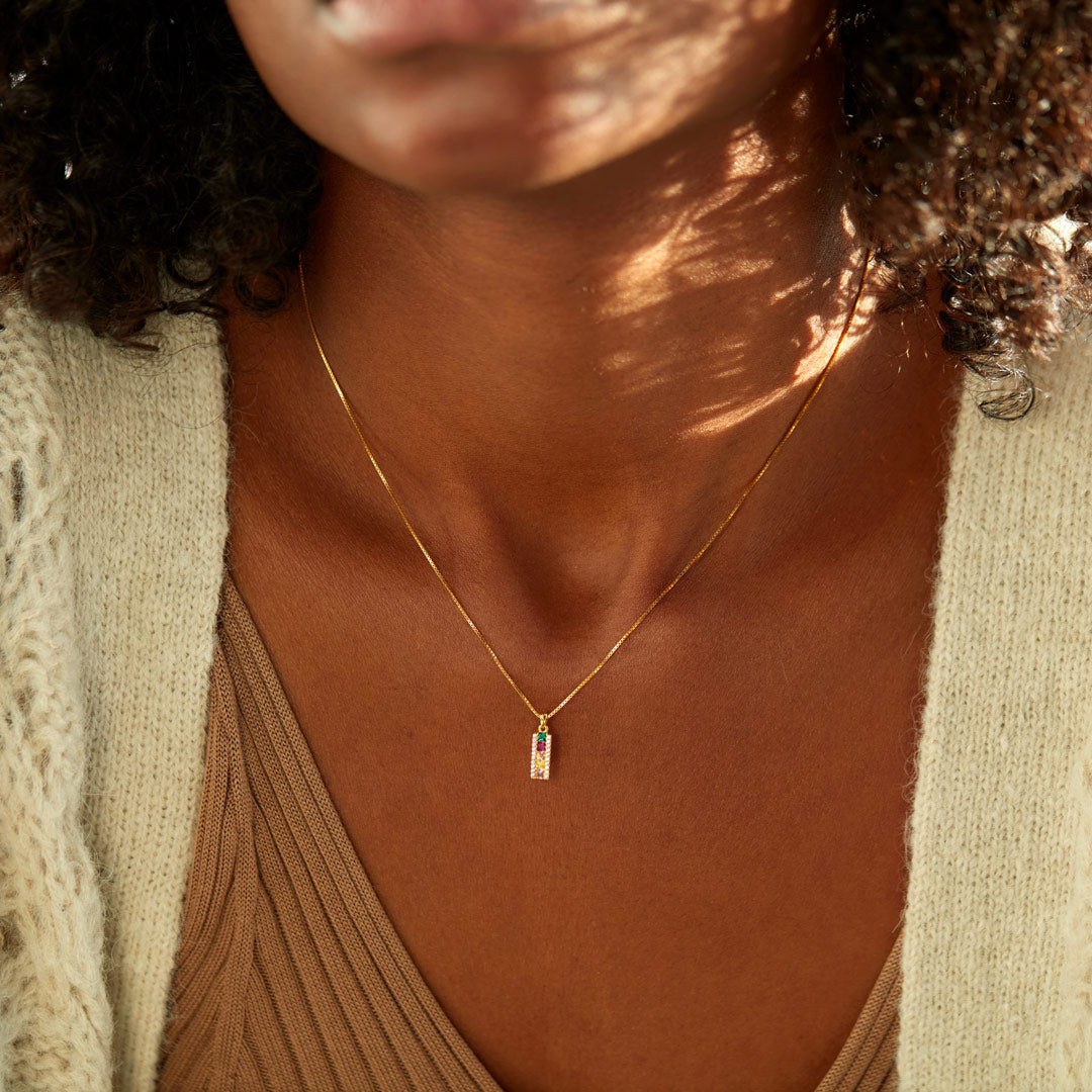 Pillar Of Strength Rectangle Necklace