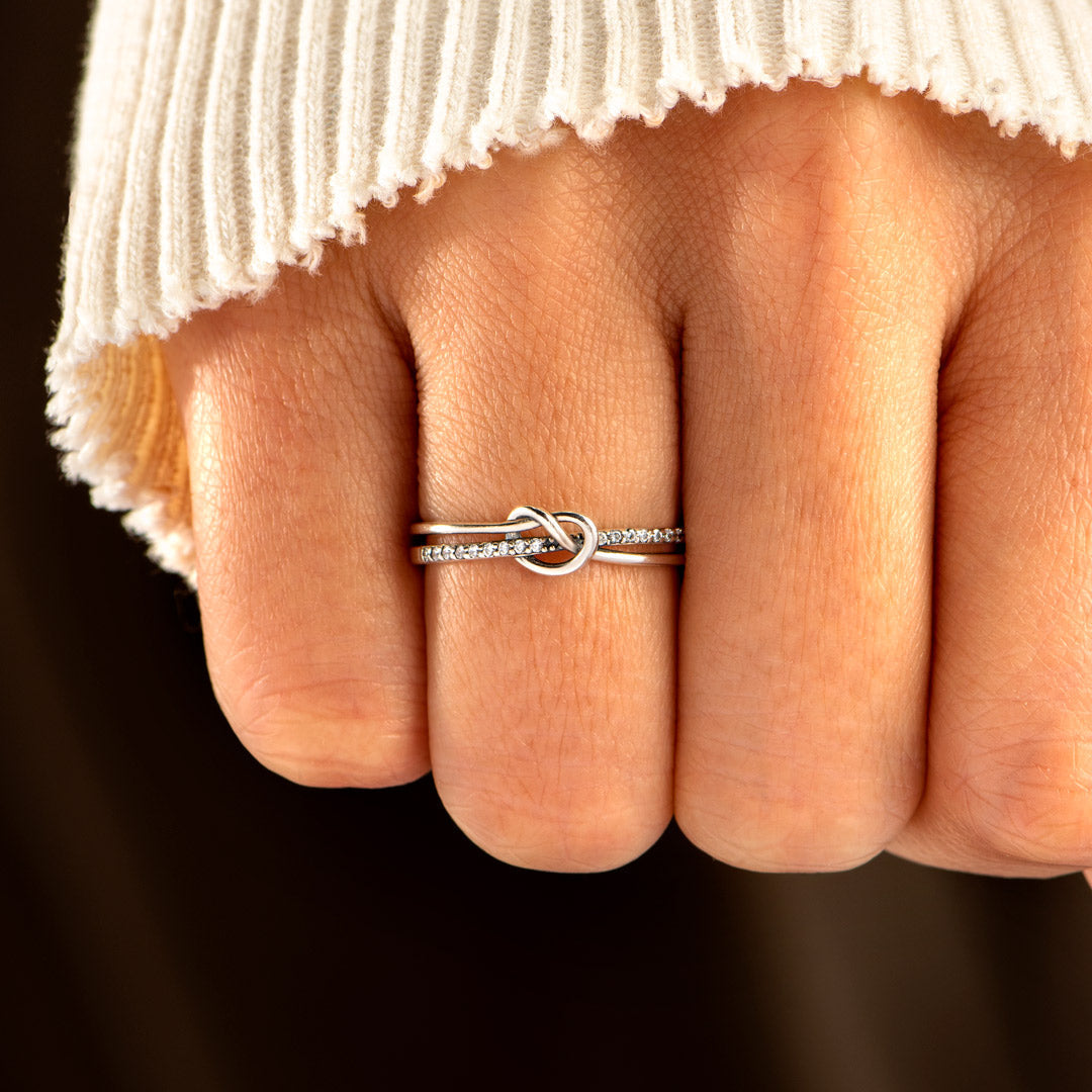 Forever Loved Double Band Knot Ring