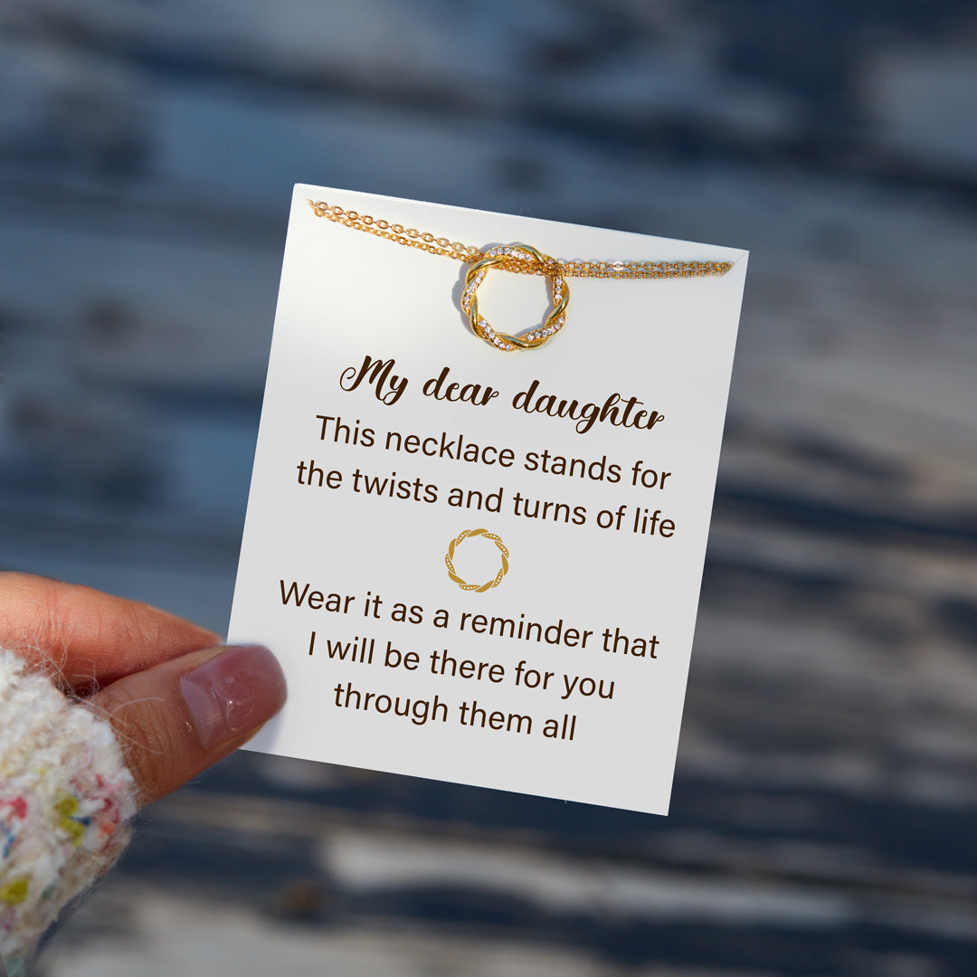 I Will Be There Twisted Pavé Necklace