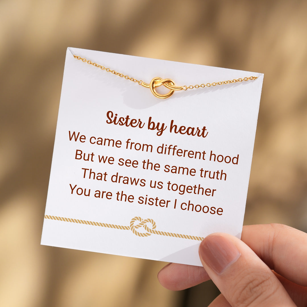 Sister By Heart Knot Bracelet