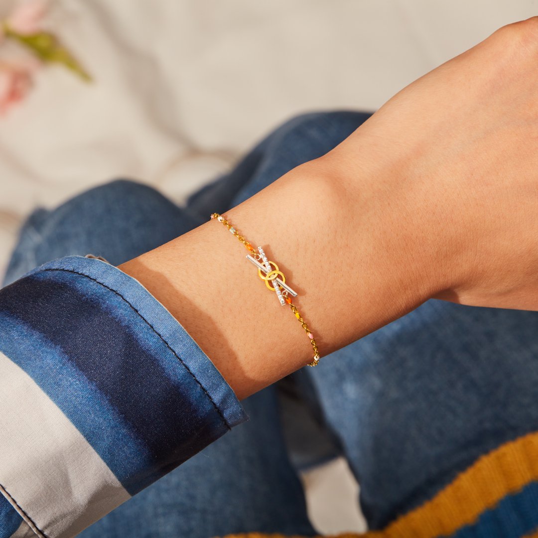 Mom & Daughter Linked Together Intersecting Circles Bracelet