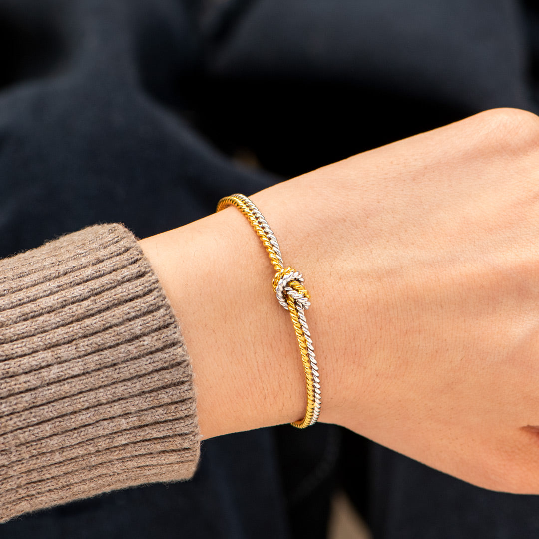 Joined At The Heart Two Strand Knot Bracelet