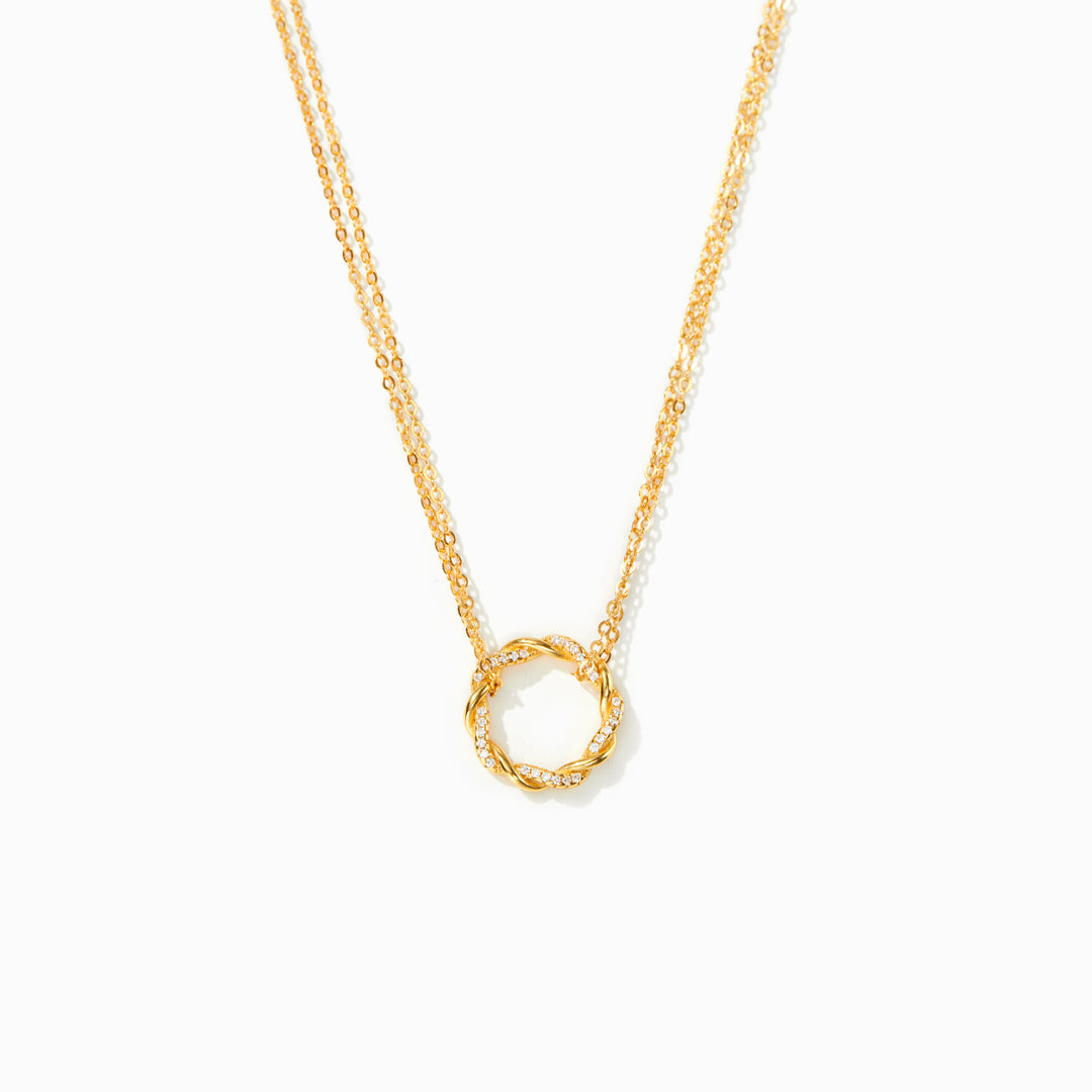 I Will Be There Twisted Pavé Necklace