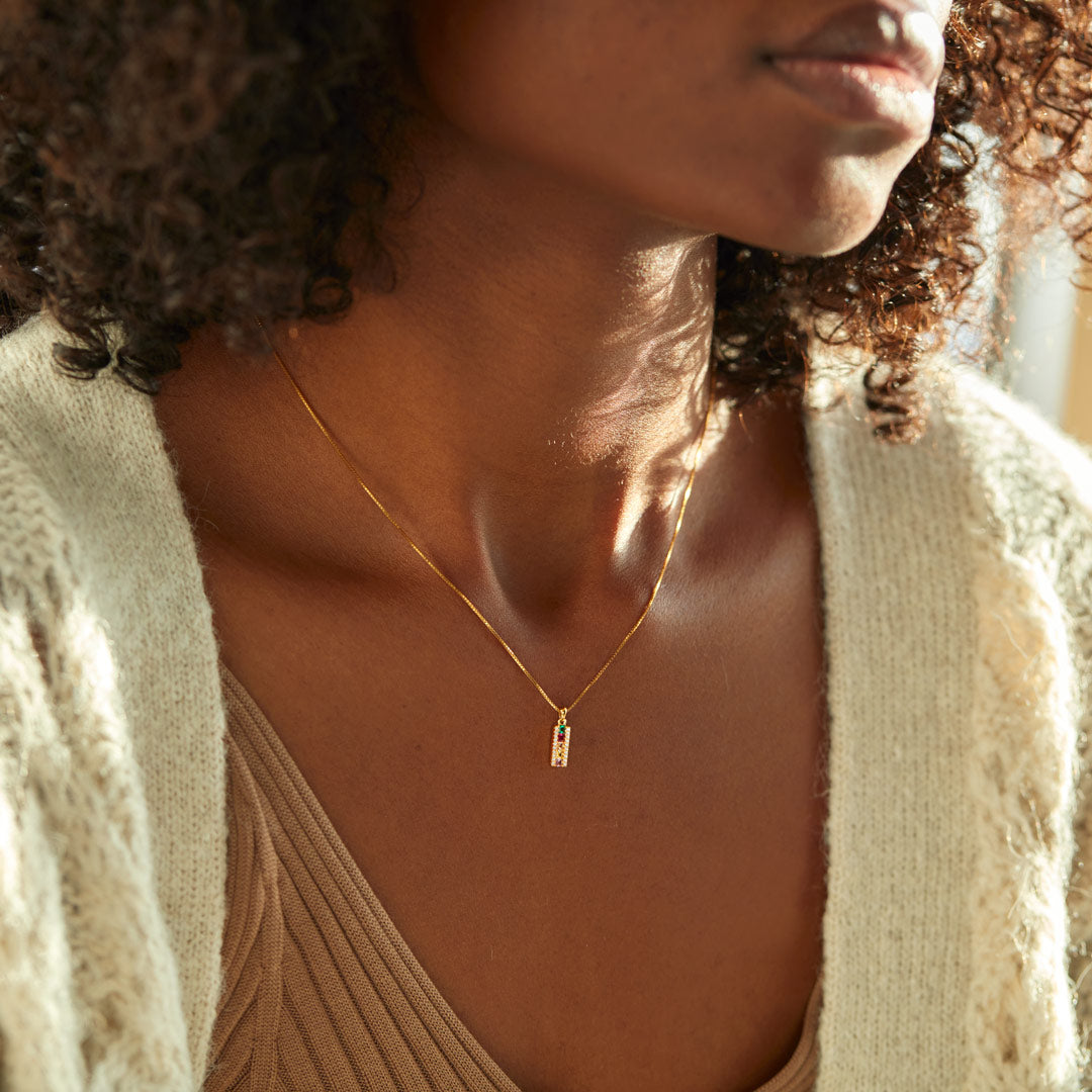 Pillar Of Strength Rectangle Necklace