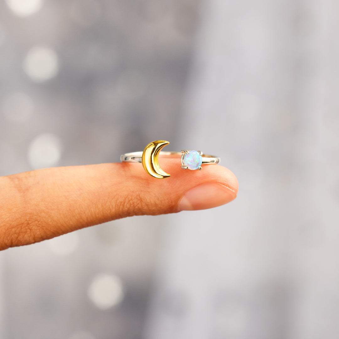 My Love For You Is Like The Moon Opal Ring