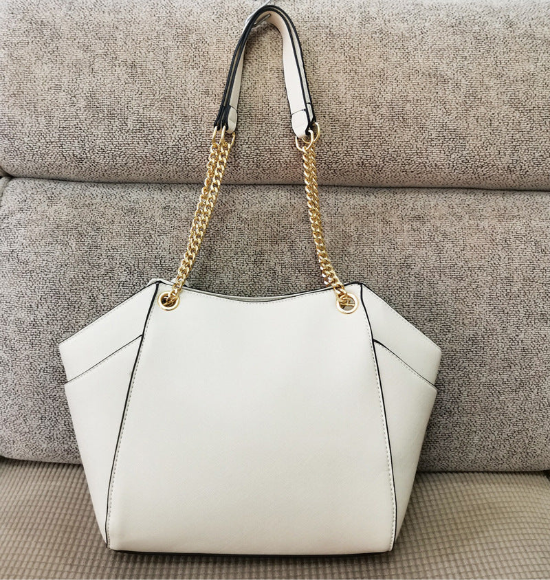 Cross pattern PU leather chain hand shoulder bag with chain