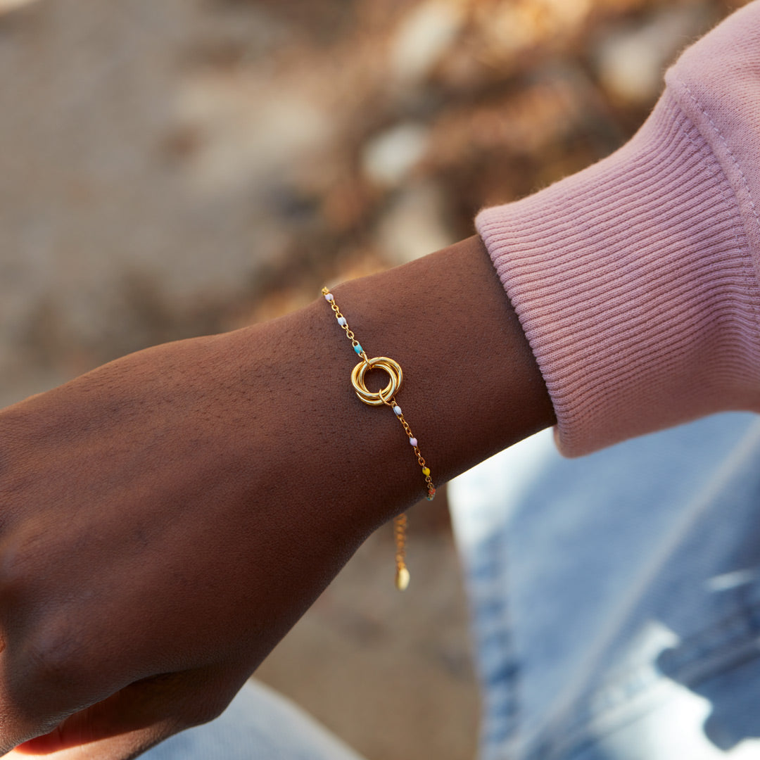 Three Generations Triple Circle Bracelet