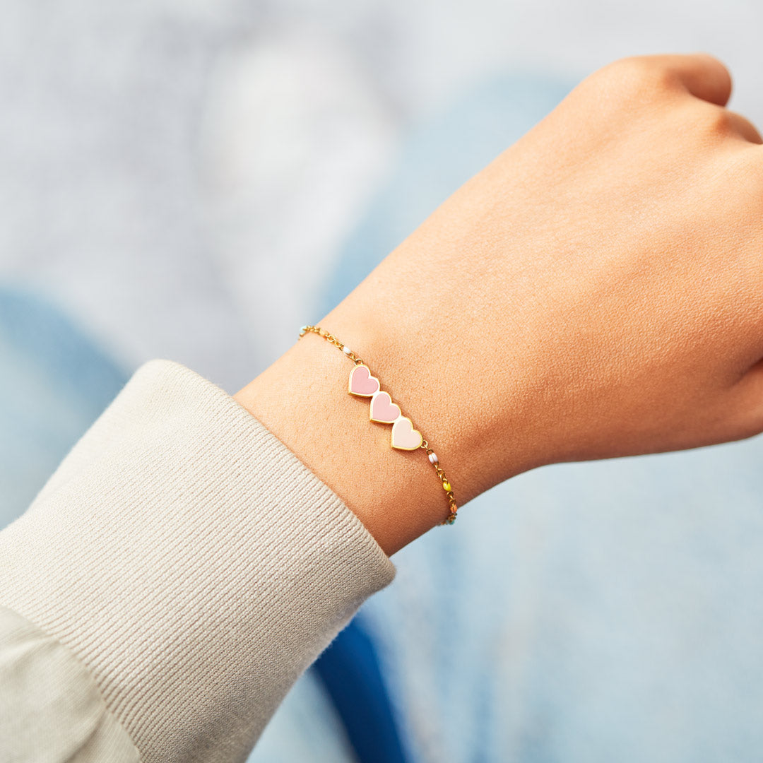 Girl Gang Triple Heart Friendship Bracelet