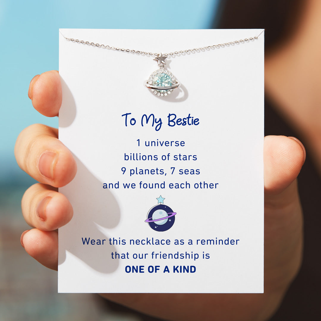 One Of A Kind Friendship Star&Planet Necklace