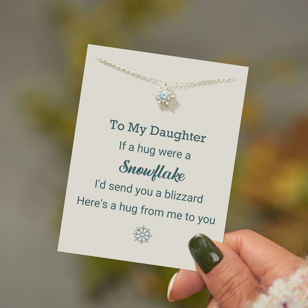 Daughter A Hug Snowflake Necklace