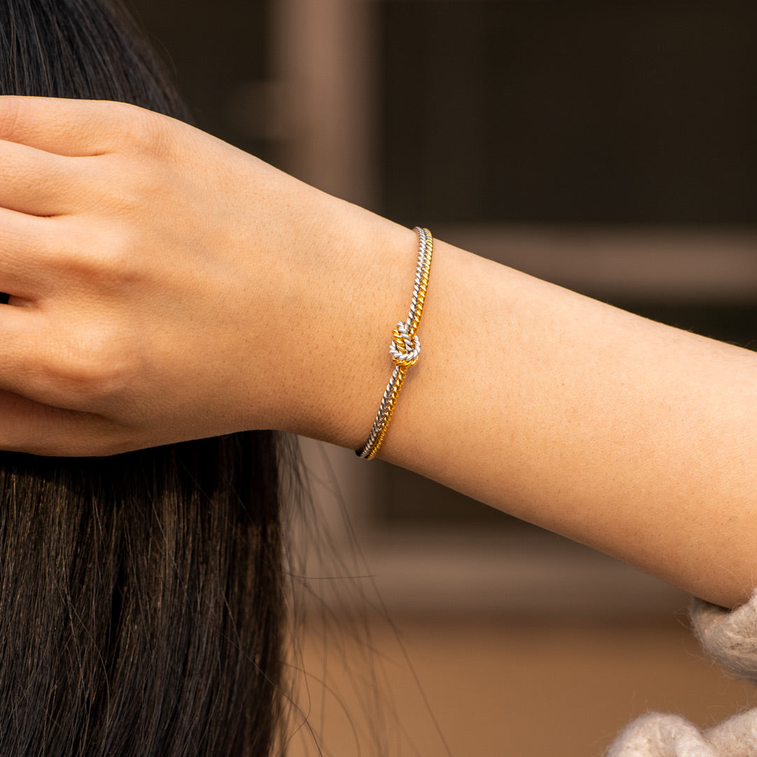 Joined At The Heart Two Strand Knot Bracelet