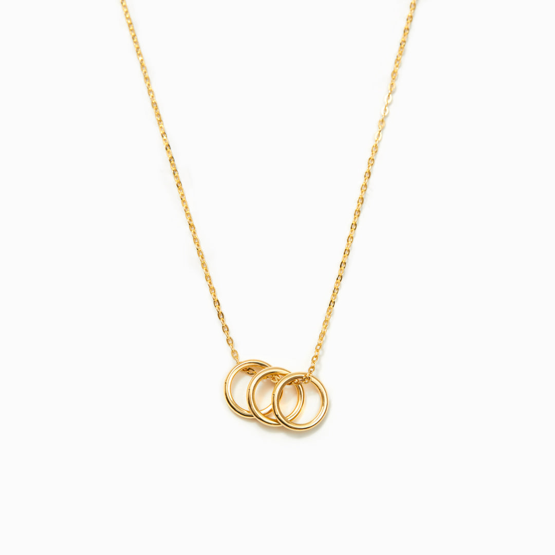 Forget Yesterday Triple Circle Necklace