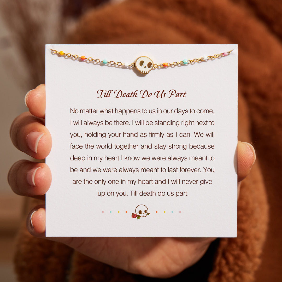 Till Death Do Us Part Mini Skull Bracelet
