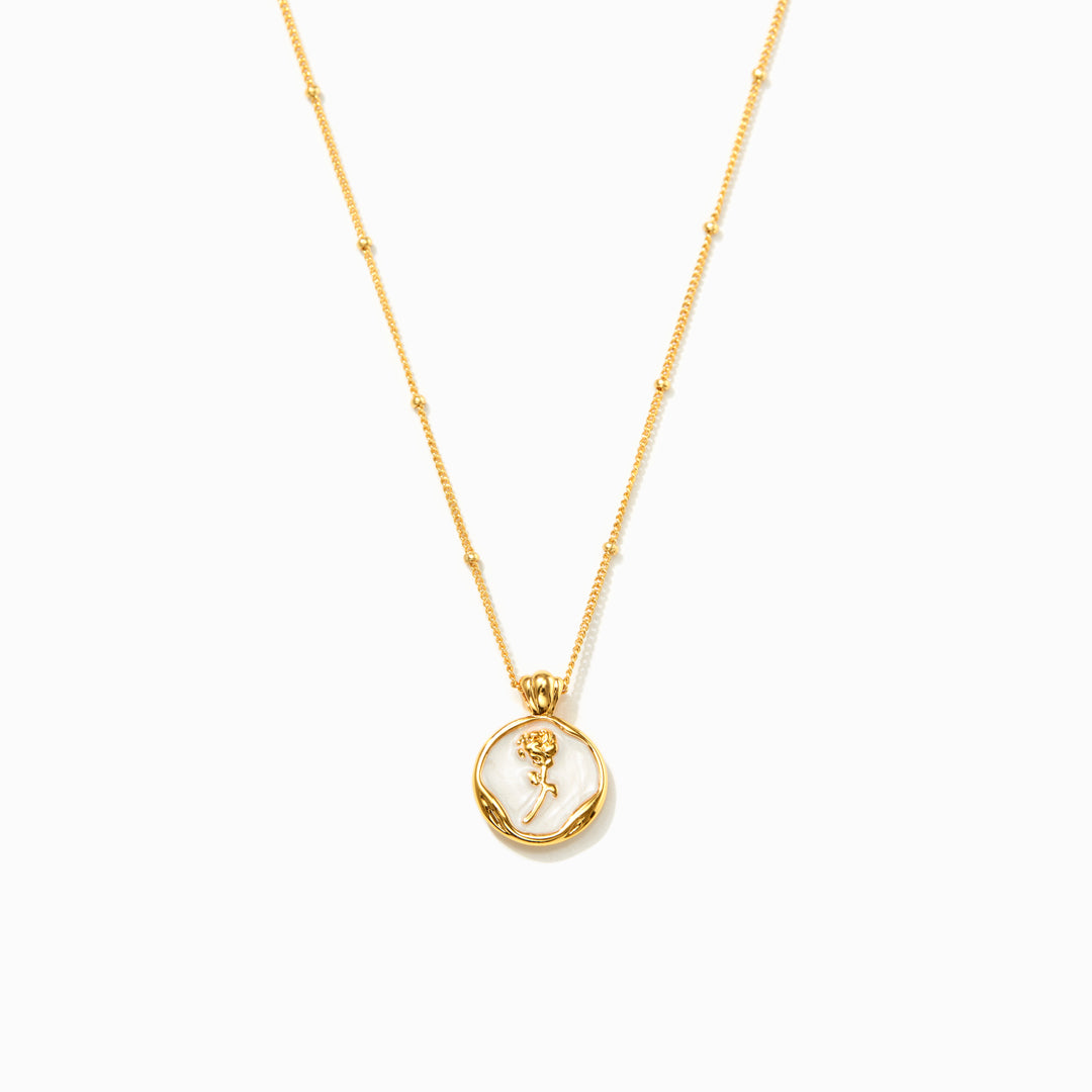Forever Bloom Enamel Rose Necklace