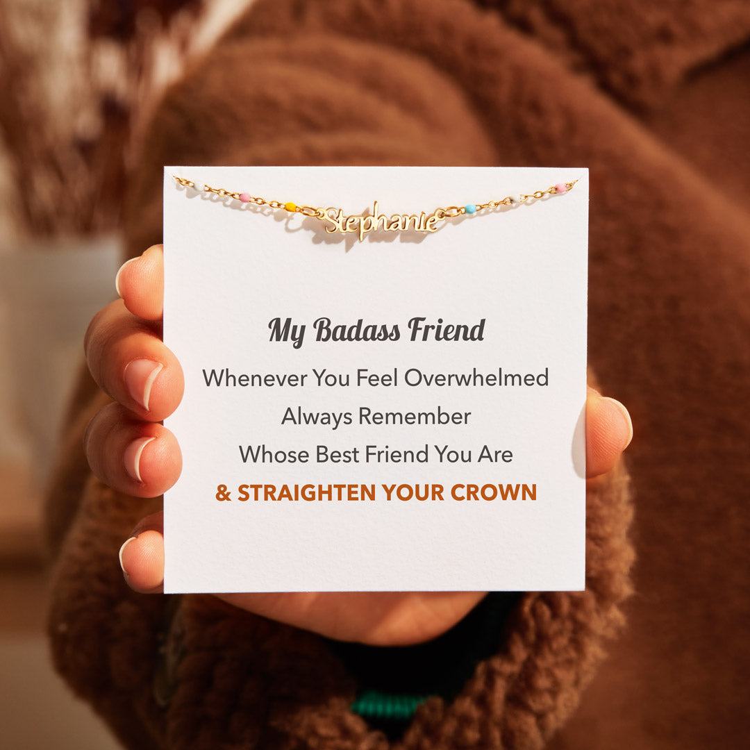 My Badass Friend Personalized Name Bracelet