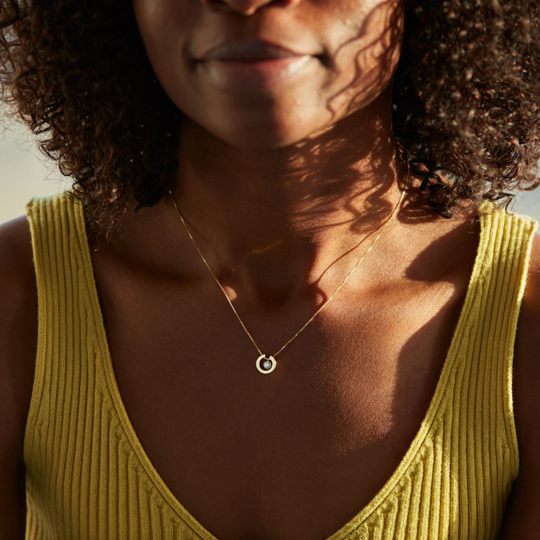 You Were Born To Shine Open Circle Necklace