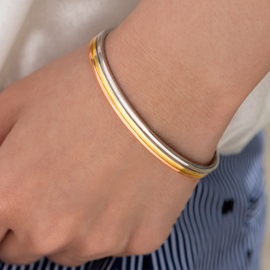 You're My Rock Tri-Tone Cuff Bracelet