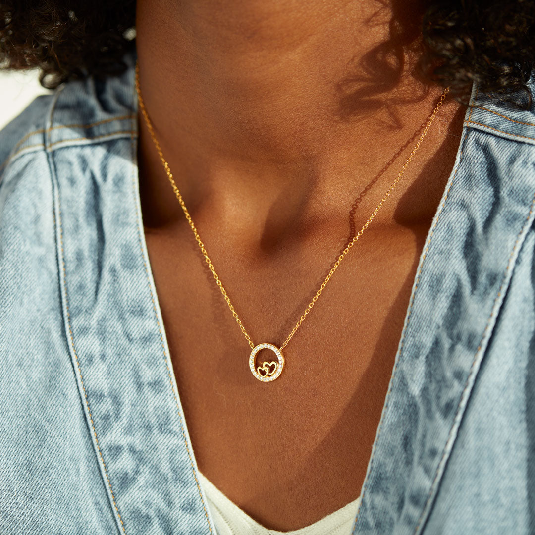 We Will Always Be Double Heart Necklace